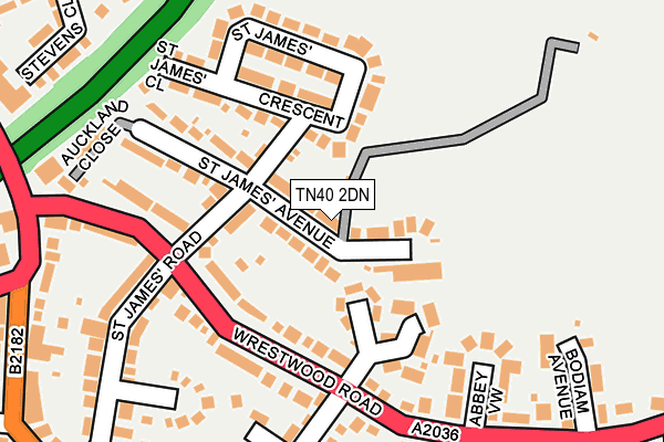 TN40 2DN map - OS OpenMap – Local (Ordnance Survey)
