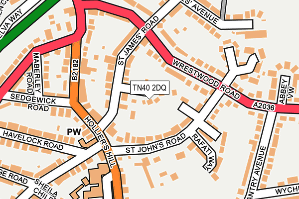 TN40 2DQ map - OS OpenMap – Local (Ordnance Survey)