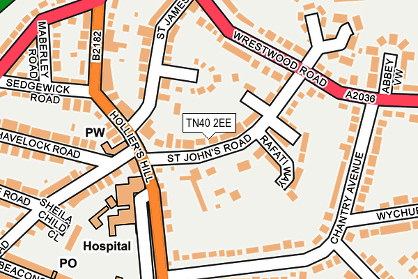 TN40 2EE map - OS OpenMap – Local (Ordnance Survey)