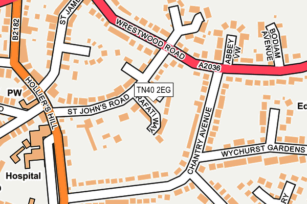 TN40 2EG map - OS OpenMap – Local (Ordnance Survey)