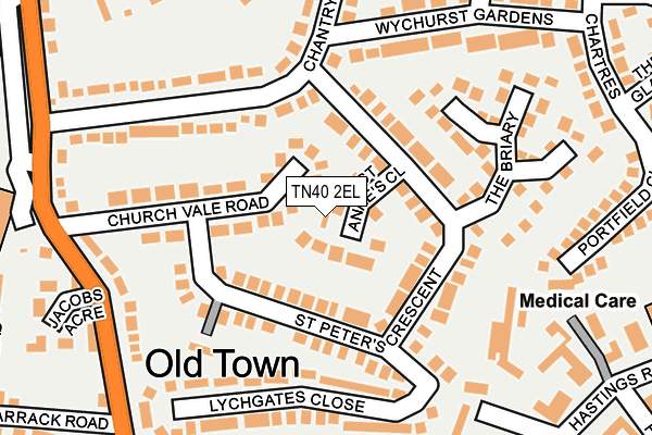 TN40 2EL map - OS OpenMap – Local (Ordnance Survey)