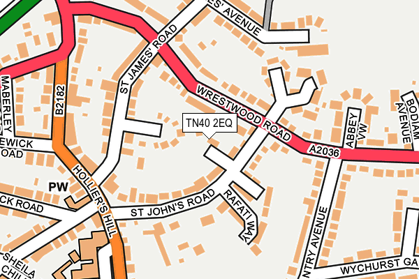 TN40 2EQ map - OS OpenMap – Local (Ordnance Survey)