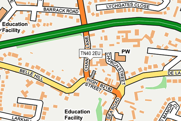 TN40 2EU map - OS OpenMap – Local (Ordnance Survey)