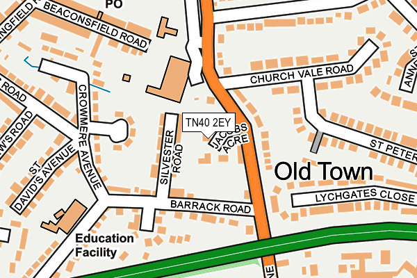 TN40 2EY map - OS OpenMap – Local (Ordnance Survey)