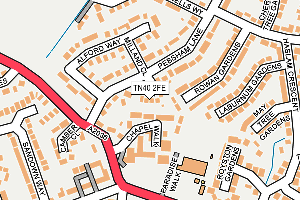 TN40 2FE map - OS OpenMap – Local (Ordnance Survey)