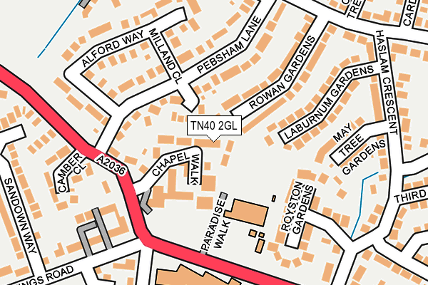 TN40 2GL map - OS OpenMap – Local (Ordnance Survey)