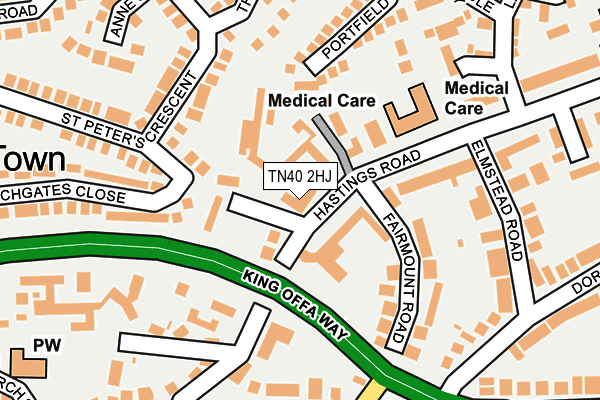 TN40 2HJ map - OS OpenMap – Local (Ordnance Survey)