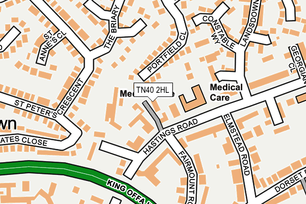 TN40 2HL map - OS OpenMap – Local (Ordnance Survey)