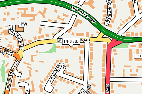TN40 2JD map - OS OpenMap – Local (Ordnance Survey)