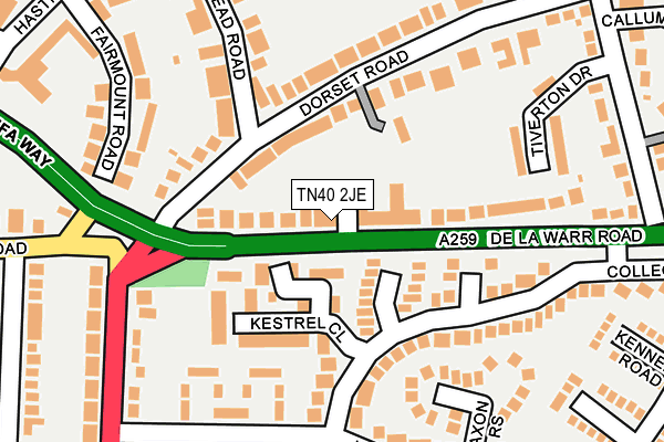 TN40 2JE map - OS OpenMap – Local (Ordnance Survey)