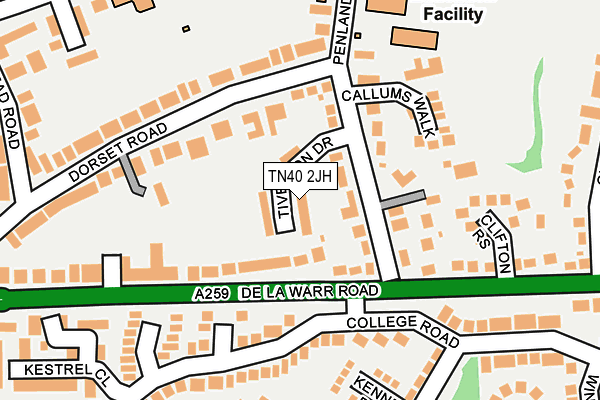 TN40 2JH map - OS OpenMap – Local (Ordnance Survey)