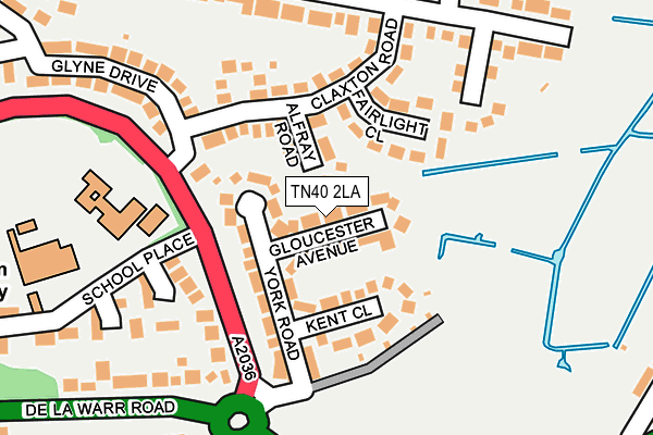 TN40 2LA map - OS OpenMap – Local (Ordnance Survey)