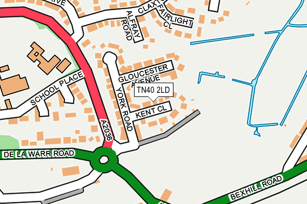 TN40 2LD map - OS OpenMap – Local (Ordnance Survey)