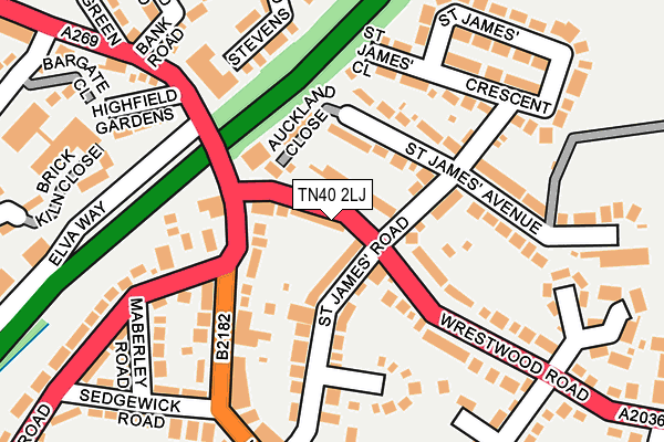 TN40 2LJ map - OS OpenMap – Local (Ordnance Survey)