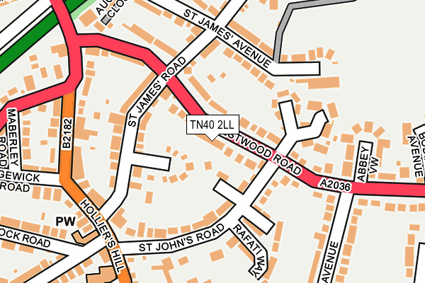 TN40 2LL map - OS OpenMap – Local (Ordnance Survey)