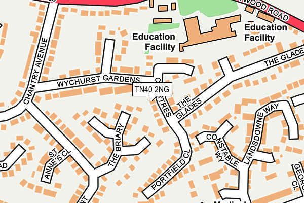 TN40 2NG map - OS OpenMap – Local (Ordnance Survey)