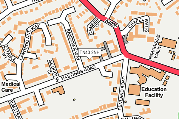 TN40 2NH map - OS OpenMap – Local (Ordnance Survey)