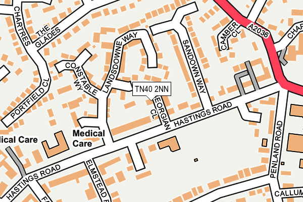 TN40 2NN map - OS OpenMap – Local (Ordnance Survey)