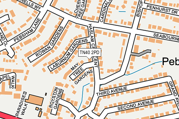 TN40 2PD map - OS OpenMap – Local (Ordnance Survey)