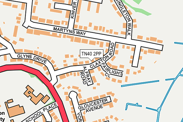 TN40 2PP map - OS OpenMap – Local (Ordnance Survey)