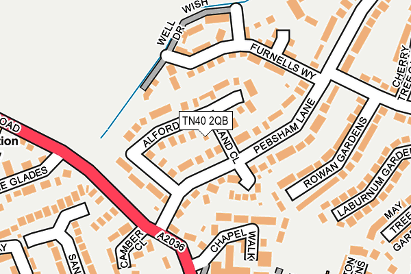 TN40 2QB map - OS OpenMap – Local (Ordnance Survey)