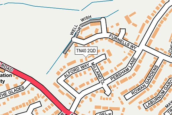 TN40 2QD map - OS OpenMap – Local (Ordnance Survey)