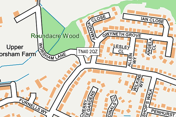 TN40 2QZ map - OS OpenMap – Local (Ordnance Survey)