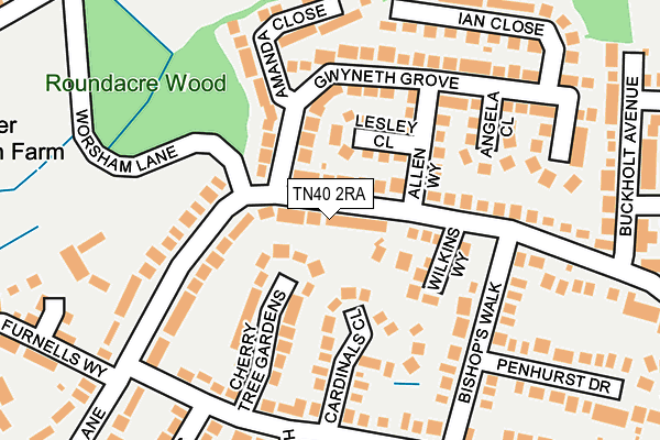 TN40 2RA map - OS OpenMap – Local (Ordnance Survey)