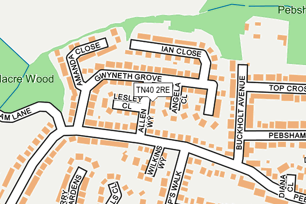 TN40 2RE map - OS OpenMap – Local (Ordnance Survey)