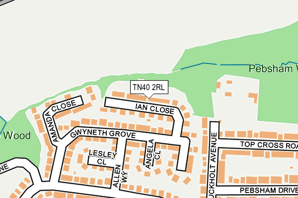 TN40 2RL map - OS OpenMap – Local (Ordnance Survey)