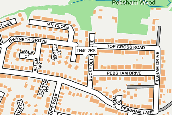 TN40 2RS map - OS OpenMap – Local (Ordnance Survey)