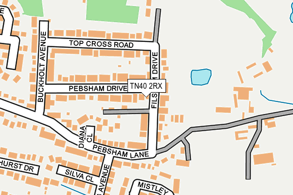 TN40 2RX map - OS OpenMap – Local (Ordnance Survey)