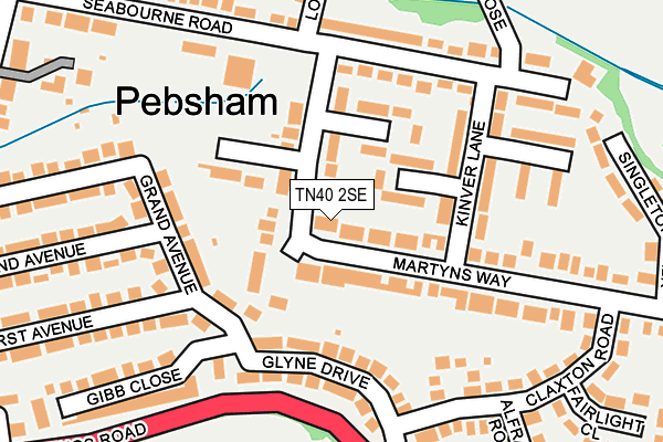 TN40 2SE map - OS OpenMap – Local (Ordnance Survey)
