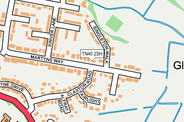 TN40 2SH map - OS OpenMap – Local (Ordnance Survey)