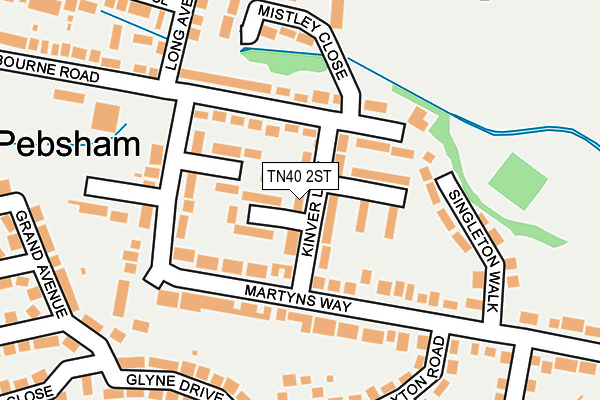 TN40 2ST map - OS OpenMap – Local (Ordnance Survey)