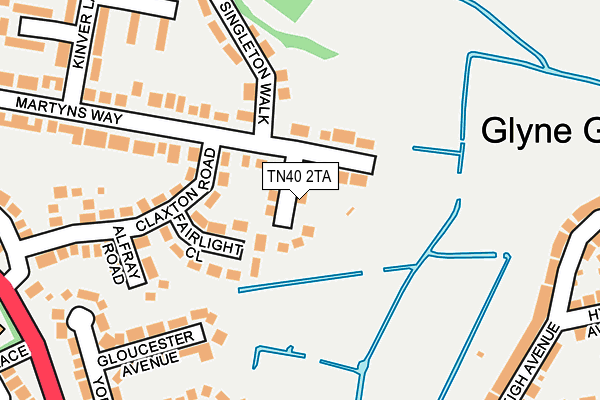 TN40 2TA map - OS OpenMap – Local (Ordnance Survey)
