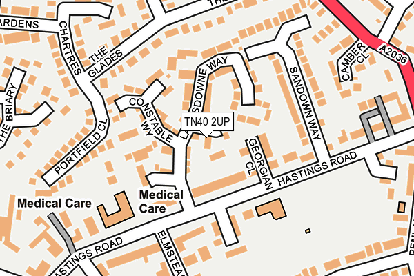 TN40 2UP map - OS OpenMap – Local (Ordnance Survey)