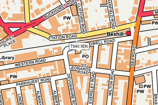 TN40 9EN map - OS OpenMap – Local (Ordnance Survey)