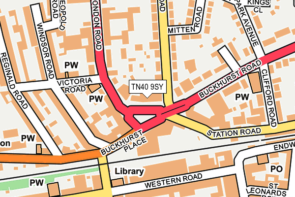 TN40 9SY map - OS OpenMap – Local (Ordnance Survey)