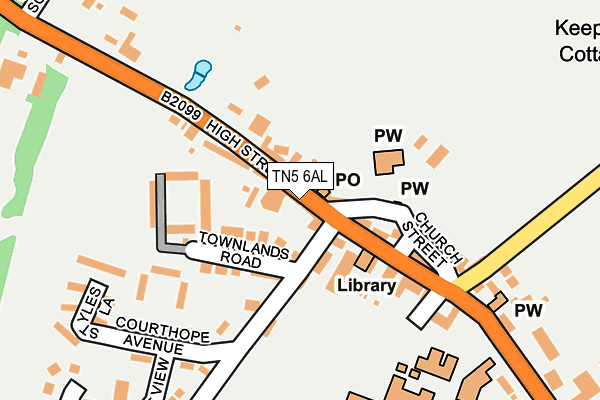 TN5 6AL map - OS OpenMap – Local (Ordnance Survey)