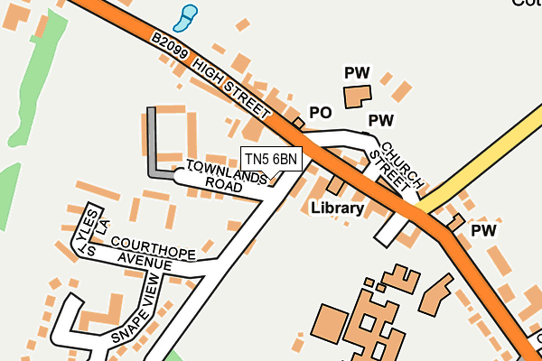 TN5 6BN map - OS OpenMap – Local (Ordnance Survey)