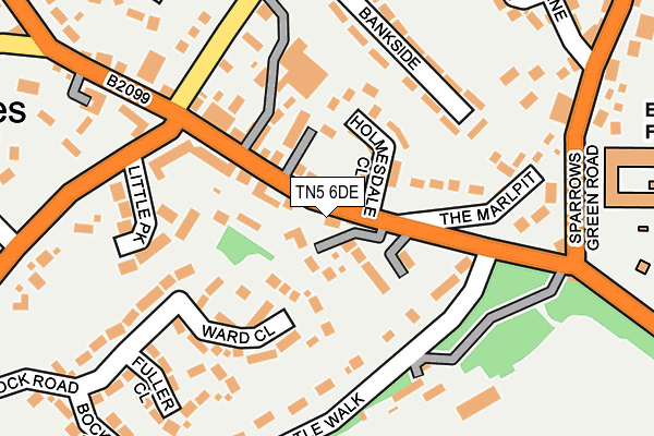 TN5 6DE map - OS OpenMap – Local (Ordnance Survey)