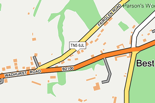 TN5 6JL map - OS OpenMap – Local (Ordnance Survey)