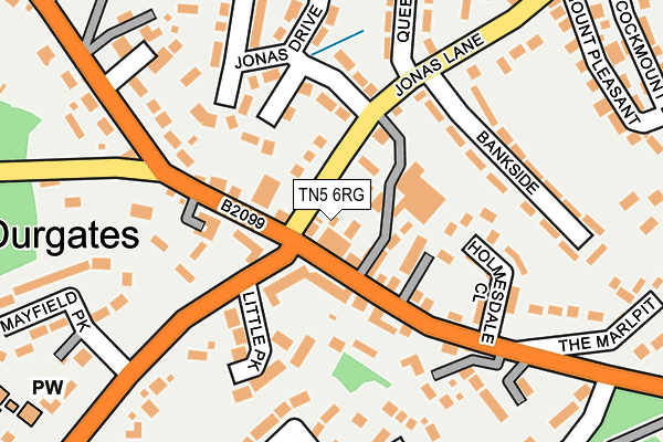 TN5 6RG map - OS OpenMap – Local (Ordnance Survey)