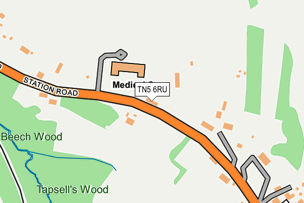 TN5 6RU map - OS OpenMap – Local (Ordnance Survey)
