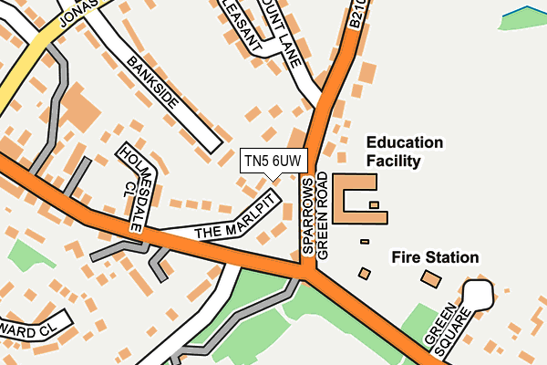 TN5 6UW map - OS OpenMap – Local (Ordnance Survey)