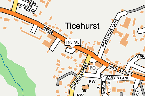 Map of CATHEDRAL (ST MARY) LIMITED at local scale