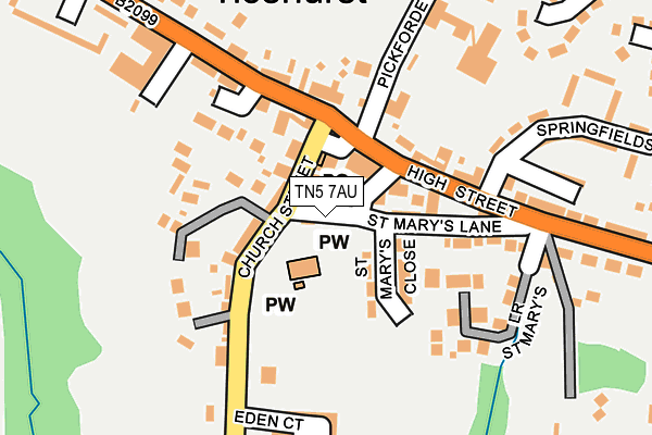 TN5 7AU map - OS OpenMap – Local (Ordnance Survey)