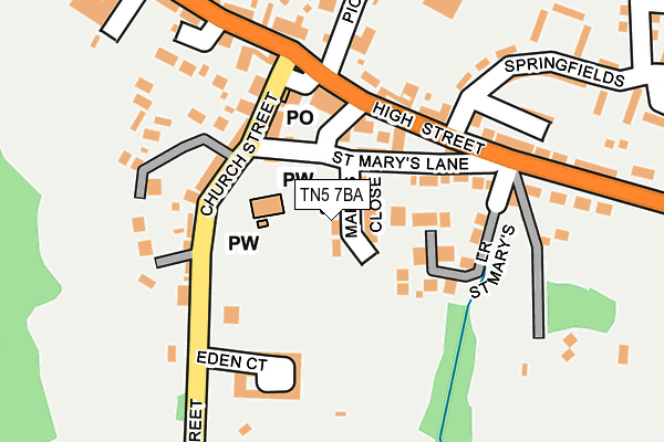 TN5 7BA map - OS OpenMap – Local (Ordnance Survey)