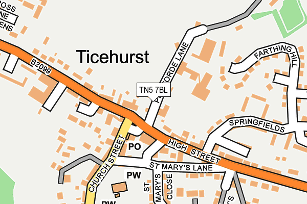 TN5 7BL map - OS OpenMap – Local (Ordnance Survey)